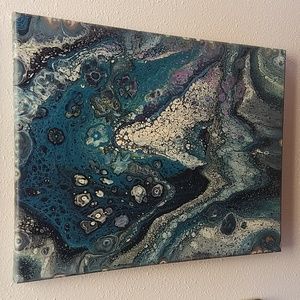 SOLD 11 x 14 acrylic pour painting